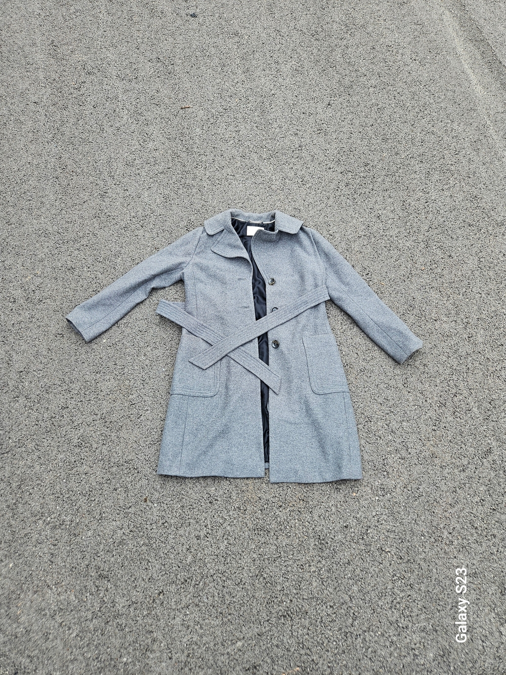 Banana Republic Women’s Wool Blend Belted Coat Gray Size Large
